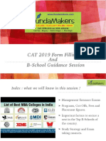 CAT 2019 Form Filling and B-School Guidance Session