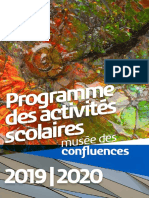 Programmation Scolaire 2019 2020 Musée des Confluences