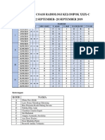 Jadwal Jaga Coass Radiologi Kelompok Xxix-C Periode 2 September-28 September 2019