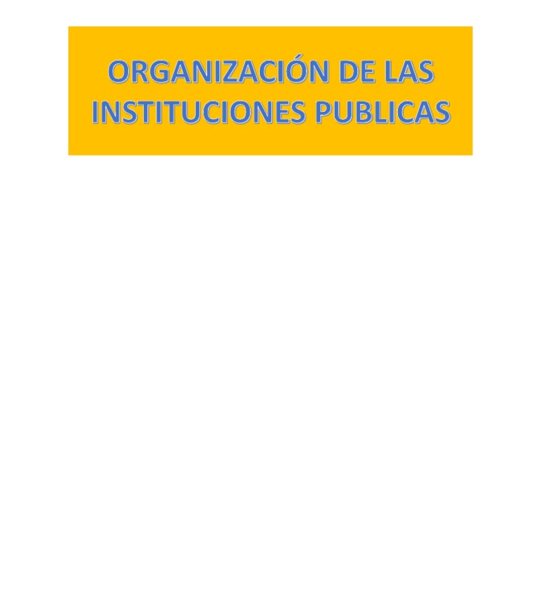 Organización de Las Instituciones Publicas PDF