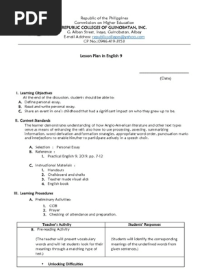Personal Essay 