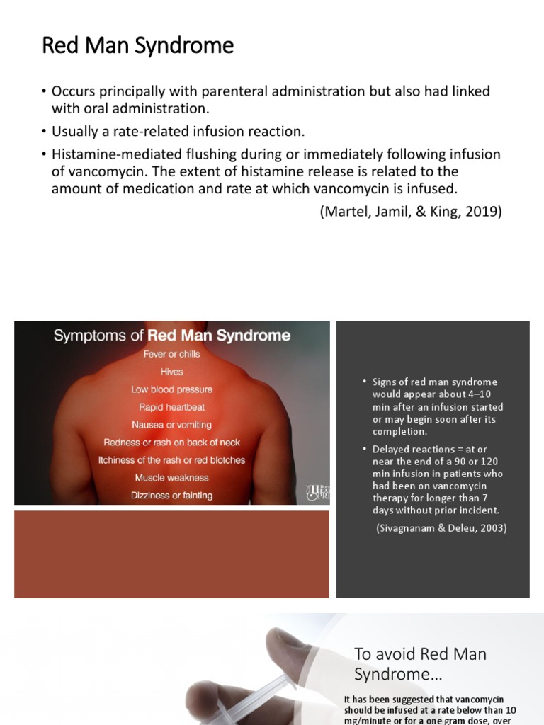 Understanding Red Man Syndrome | PDF | Intravenous Therapy | Pharmacology