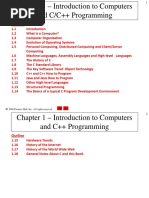 Chapter 1 - Introduction To Computers and C/C++ Programming: Outline