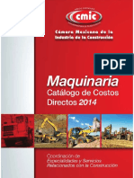 Maquinaria - Catálogo de Costos Directos 2014