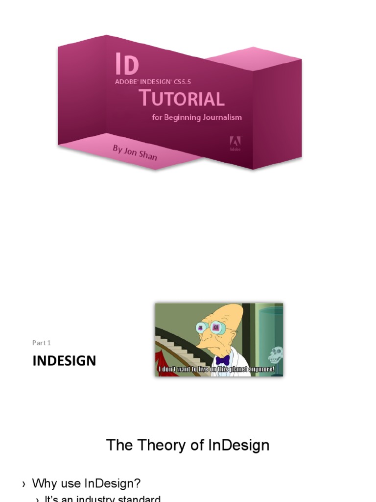 Beginning Journalism InDesign Tutorial PDF | PDF | Icon (Computing ...