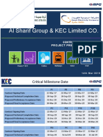 Al Sharif Group & KEC Limited CO.: CONTRACT NO: 4400008460 P Ro Ject Pre - Audit Me Eti NG