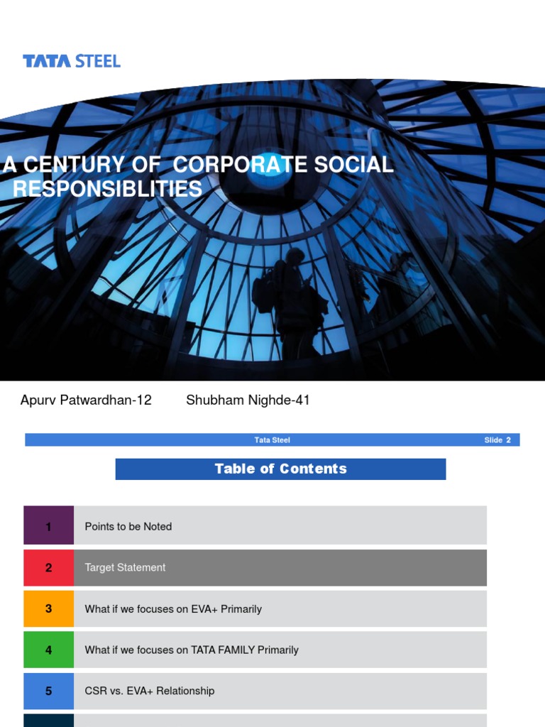 Tata Steel's CSR and Business Strategy | PDF | Corporate Social ...