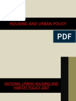 Housing and Urban Policy