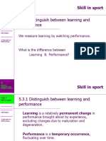 5.3.1 Distinguish Between Learning and Performance: Skill in Sport