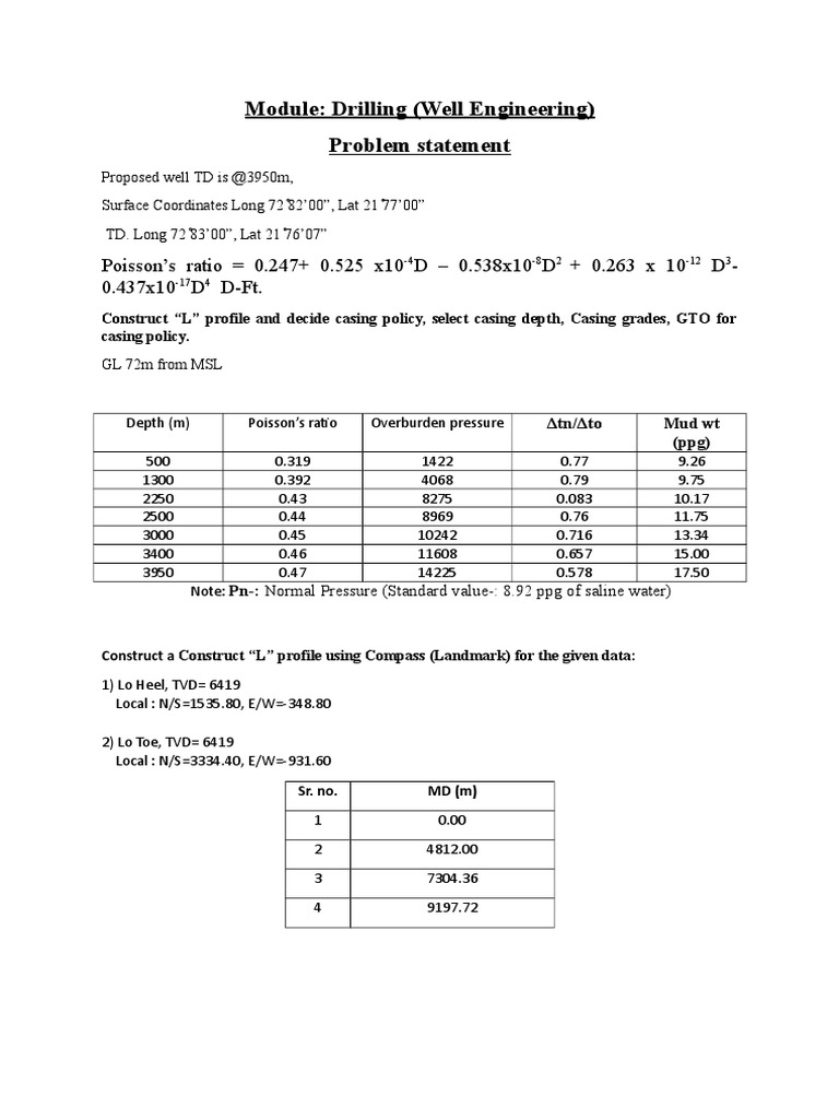 Well Engineering Drilling Module Overview | PDF