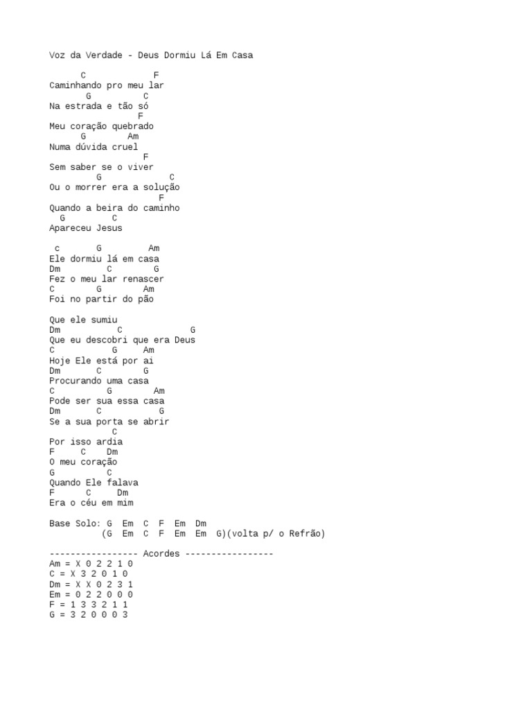 Deus Dormiu La em Casa PDF
