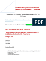 Administration and Management in Criminal Justice 2nd Edition by Jennifer M. - Test Bank