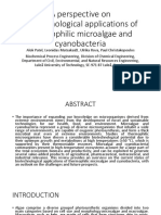A Perspective On Biotechnological Applications of Thermophilic Microalgae and Cyanobacteria