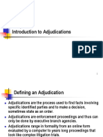 Introduction To Adjudications
