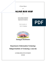 Online Bus Hub: Department of Information Technology Sinhgad Institute of Technology, Lonavala