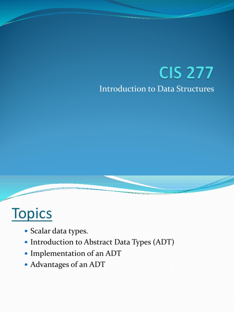 L1 - Introduction To ADTs | PDF | Abstraction (Computer Science ...