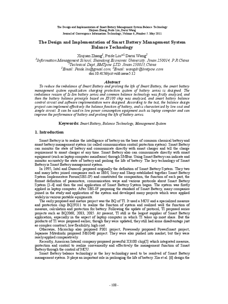 The Design and Implementation of Lion Battery | PDF | Series And ...