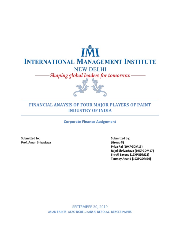 Paint Industry PDF Beta (Finance) Cost Of Capital