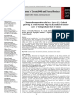 Chemical composition of Citrus limon (L.) Osbeck growing in southwestern Nigeria