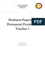 Pertinent Papers For Permanent Position As Teacher 1