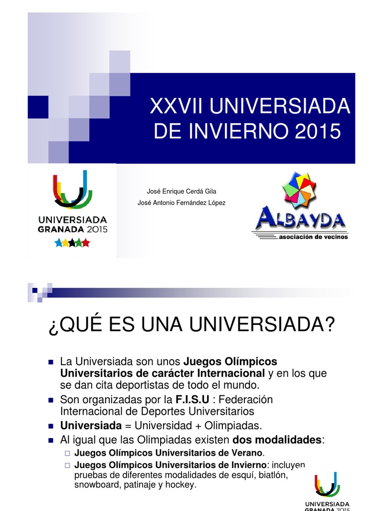 UNIVERSIADA | PDF | Granada | Ocio