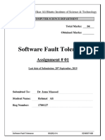 Software Fault Tolerance: Assignment # 01