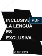 Inclusive La Lengua Es Exclusiva