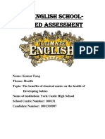 My English School-Based Assessment