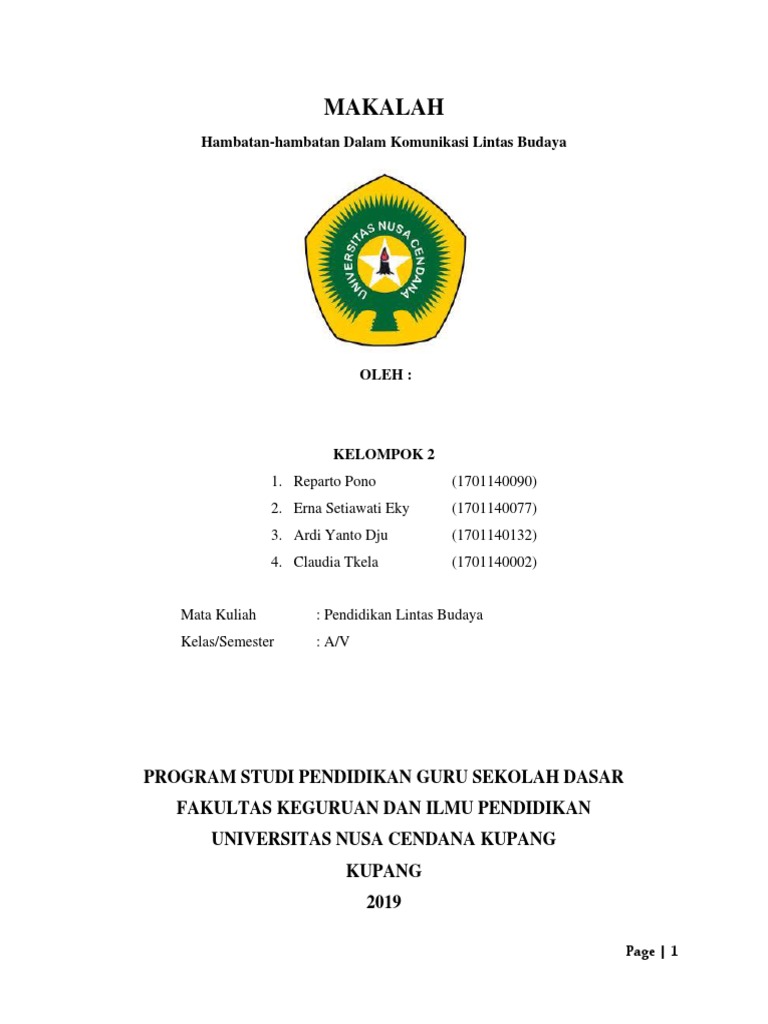 Makalah Hambatan Hambatan Dalam Komunikasi Lintas Budaya