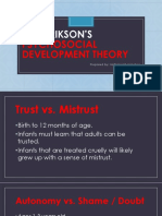Erik Erikson'S: Psychosocial Development Theory