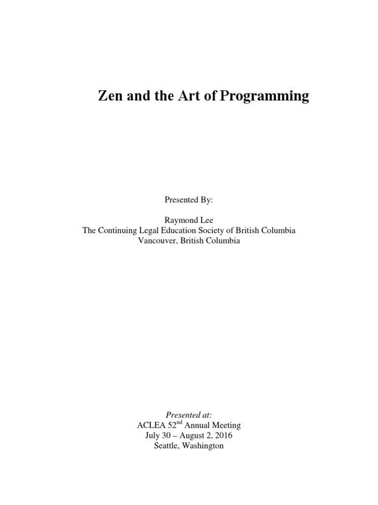 Zen and Programming Best Practices | PDF | Psychological Concepts ...