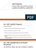 Art. 165. Health Program