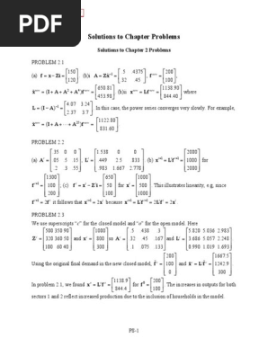 TTT Solutions Book Insumo Produto | PDF | Matrix (Mathematics