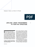 Applying TO Linear Programming Your Pay Structure: Since
