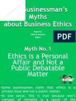 The Businessman's Myths About Business Ethics: Reporter Alfie M. Bautista Bsba3