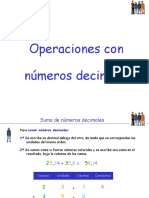 Operaciones con decimales