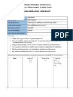 Demonstration Checklist