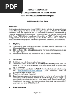 Logo Design Competition For Asean Youths What Does Asean Identity Mean To You Business