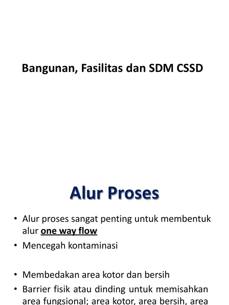 Bangunan, Mesin & SDM Di CSSD (Sri Oenfi, HISSI Malang 2019) PDF | PDF