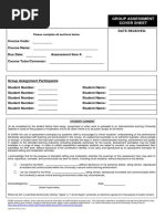 Group Assessment Cover Sheet: Please Complete All Sections Below