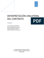 Interpretacion Unilateral Del Contrato