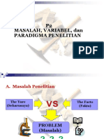 P2 Masalah. Variabel Penelitian