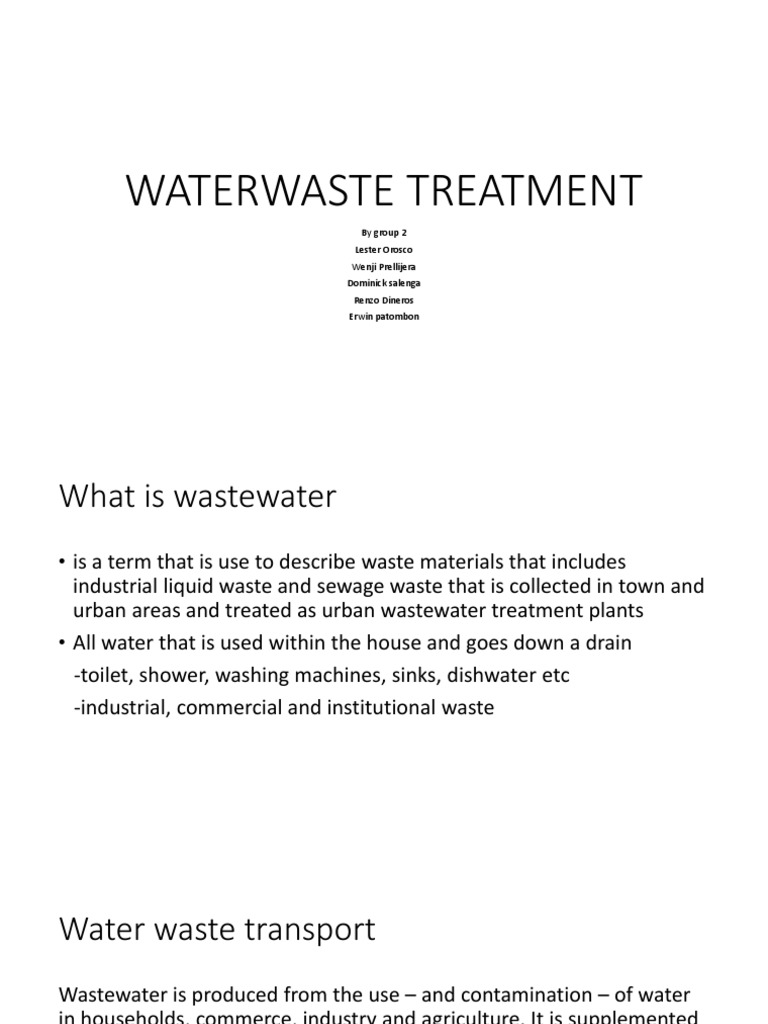 Wastewater Treatment Processes Explained | PDF | Sewage Treatment ...