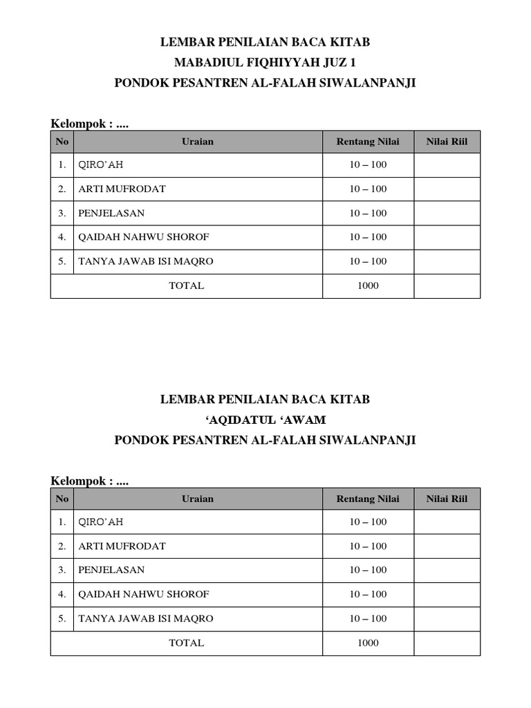 Lembar Penilaian Stand Up Comedy PDF