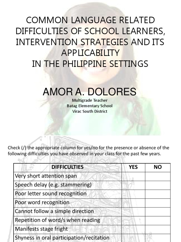 Language Difficulties & Interventions in Schools | PDF | Imitation ...