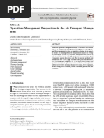 Tugas 1 - Operations Management Perspectives in The Air Transport