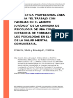 Formación de psicólogos en el campo de la salud mental comunitaria a través de la práctica profesional en el ámbito jurídico