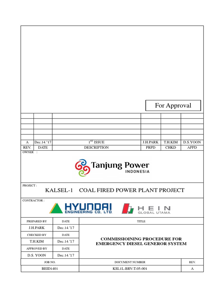 Emergency Diesel Generator Commissioning | PDF | Diesel Engine | Pump
