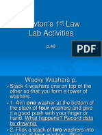 Newton's 1st Law Lab Activities