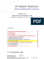 Kinetics of Catalytic Reactions: (Ch.5 Adsorption and Desorption Process)